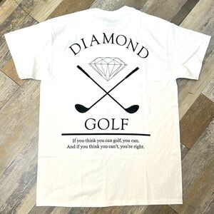 Diamond Supply T-shirt Men’s Sz M new 🆕 white cotton golf graphic
